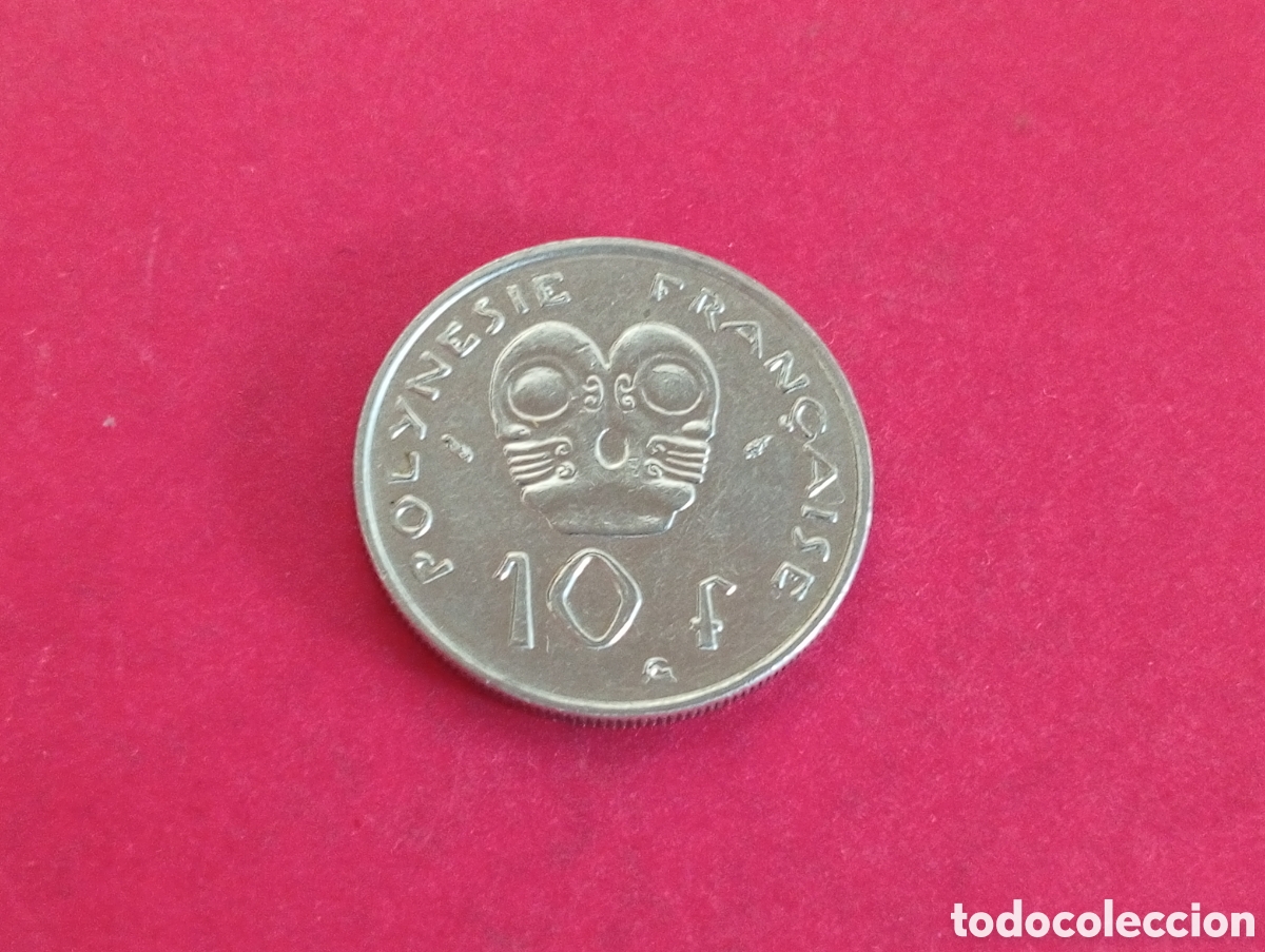 Monedas antiguas de Ocean&iacute;a: 10 francos Polinesia francesa 1985