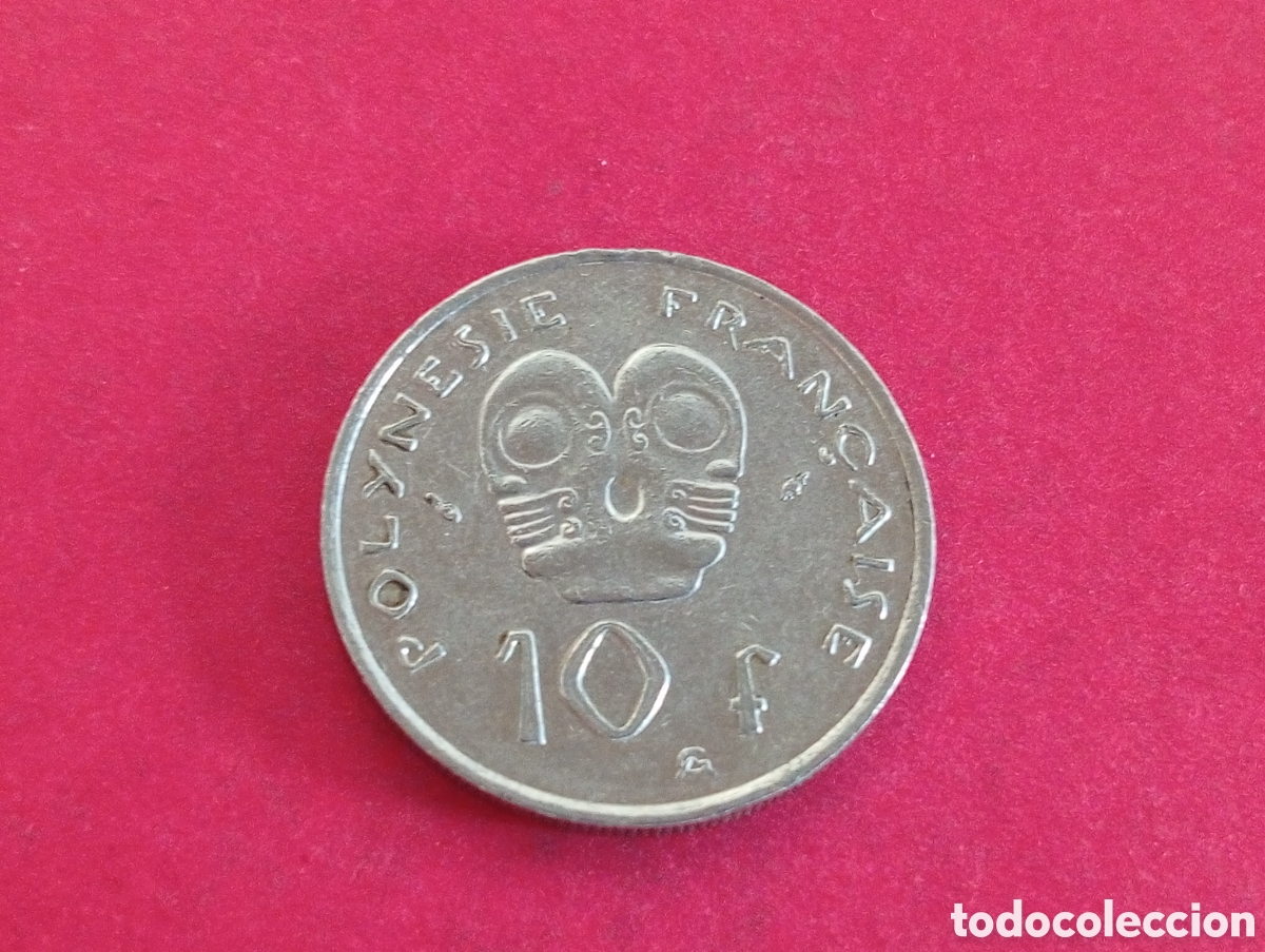 Monedas antiguas de Ocean&iacute;a: 10 francos Polinesia francesa 1984