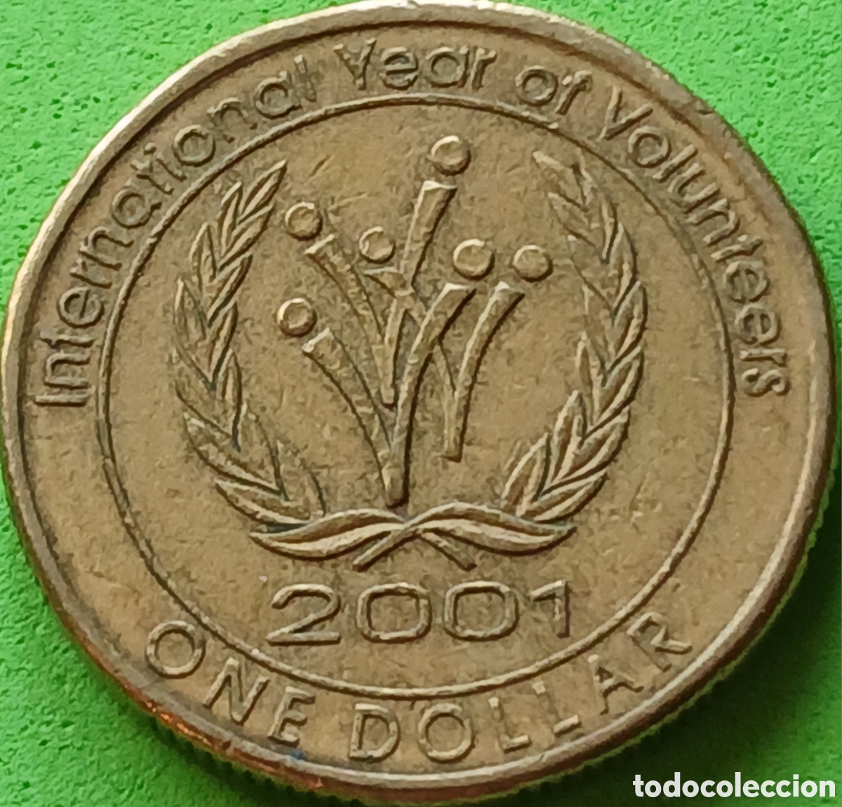 Monedas antiguas de Ocean&iacute;a: Australia 1 d&oacute;lar 2001 km#682 Voluntarios