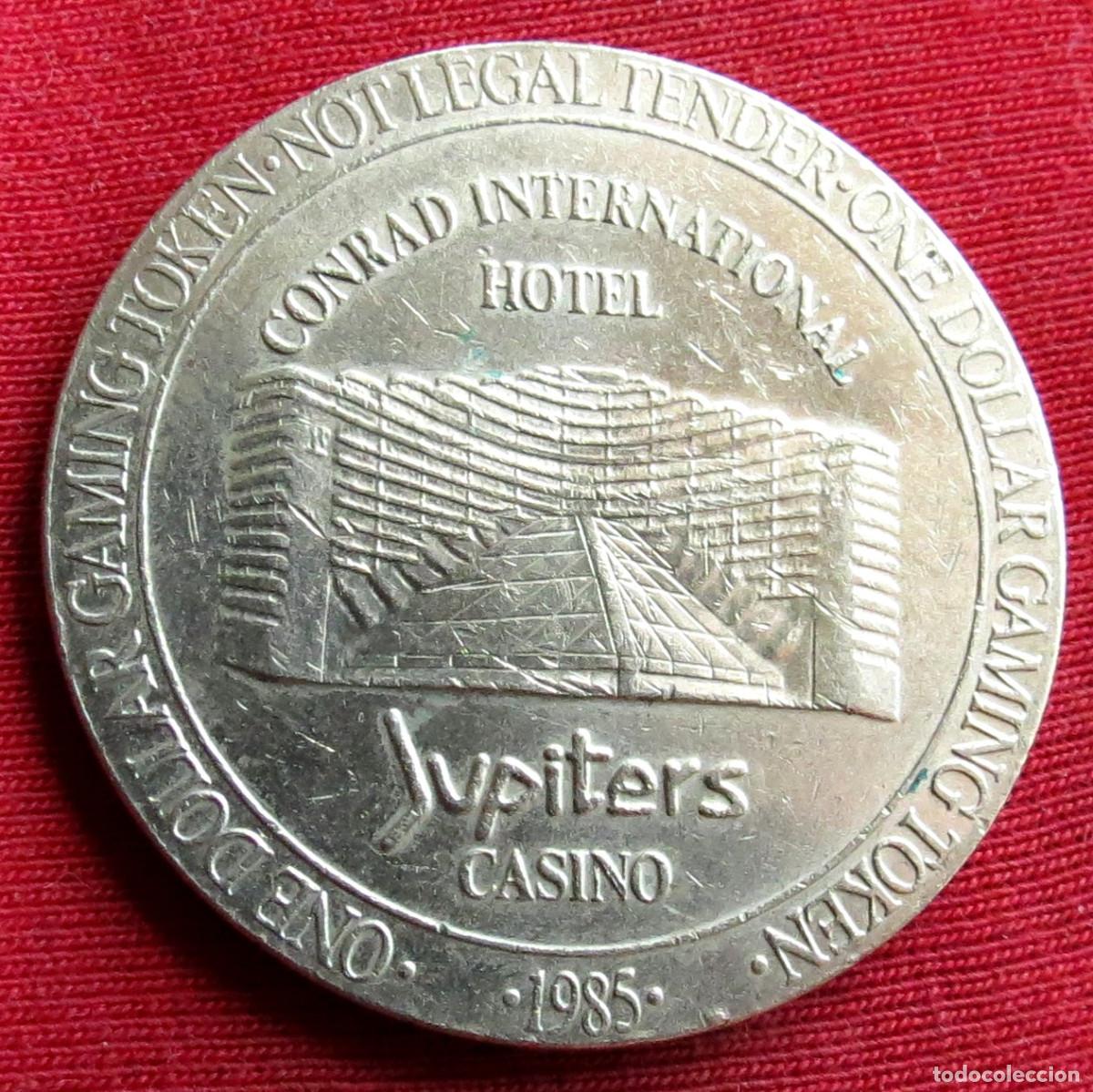 Monedas antiguas de Ocean&iacute;a: Australia 1 $ casino 1985 Yupiters Conrad Hotel