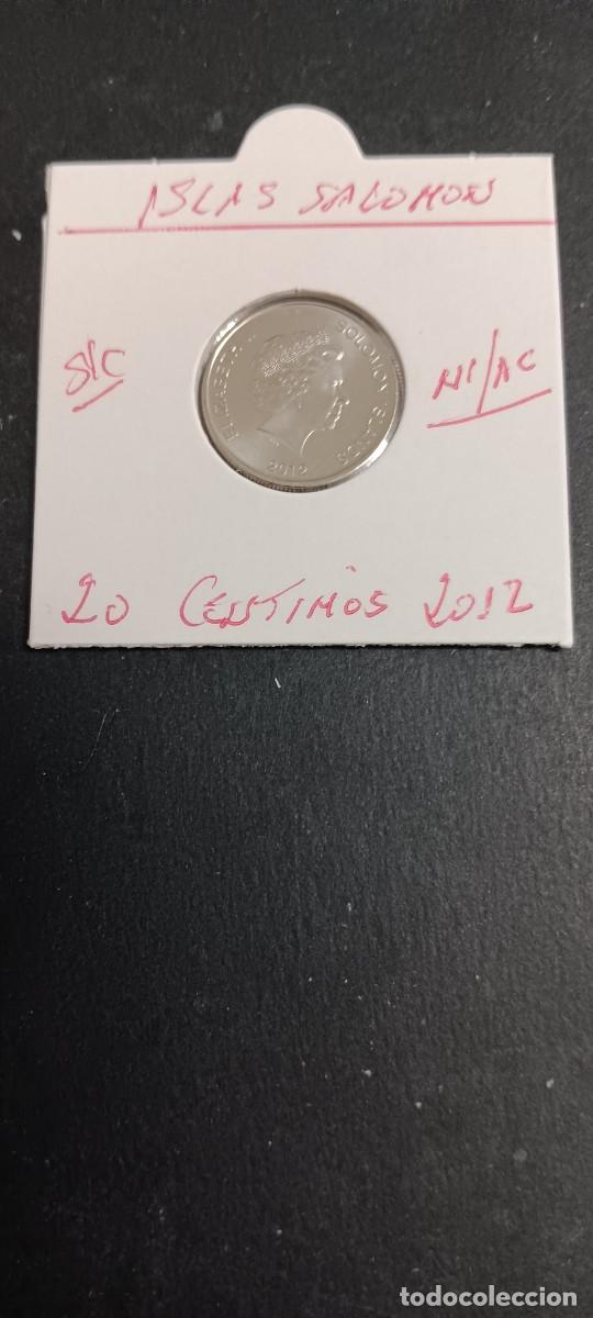 Monedas antiguas de Ocean&iacute;a: ISLAS SALOMON 20 CENTIMOS 2012 S/C KM=236(NIQUEL-ACERO)