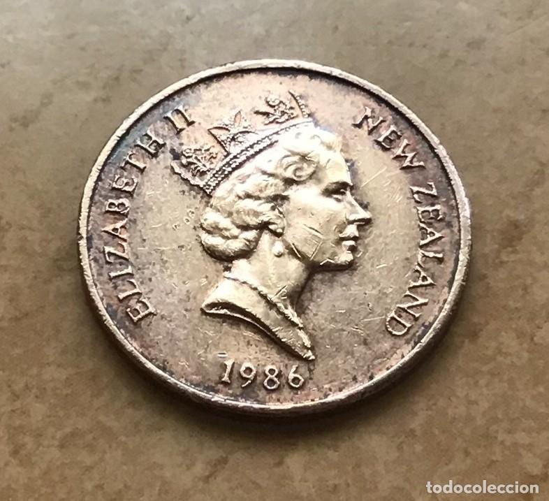 Monedas antiguas de Ocean&iacute;a: 1 centavo de Nueva Zelanda. A&ntilde;o 1986