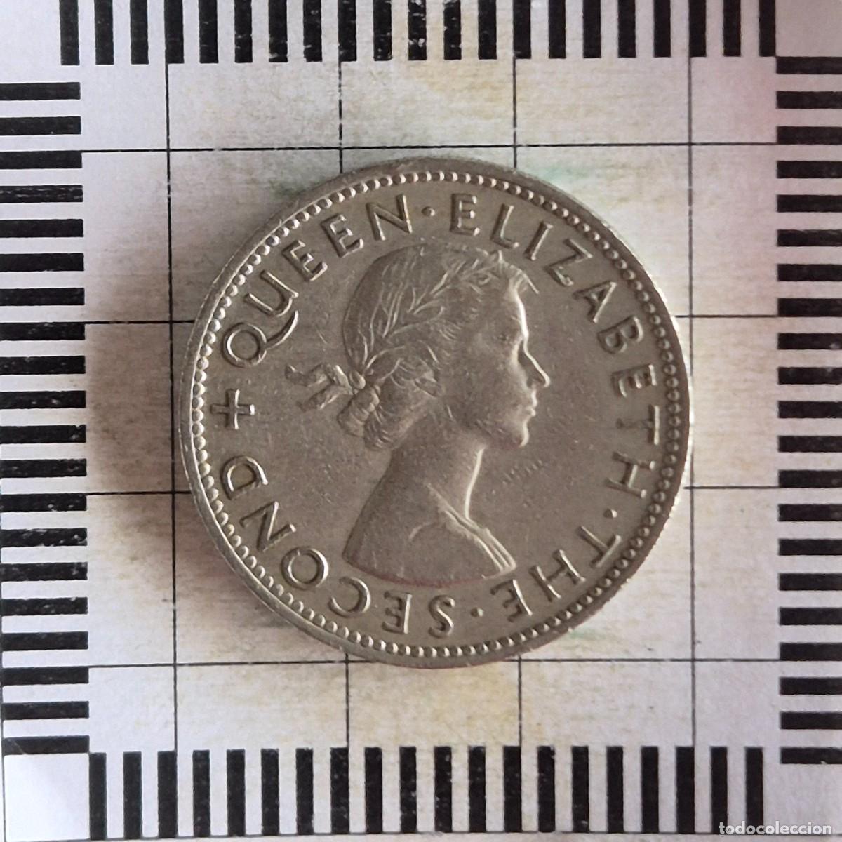 Monedas antiguas de Ocean&iacute;a: FLORIN, NUEVA ZELANDA. ISABEL II, 1964. (KM#28.2).