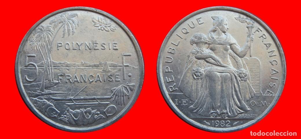 Monedas antiguas de Ocean&iacute;a: 5 FRANCOS 1982 POLINESIA-151545