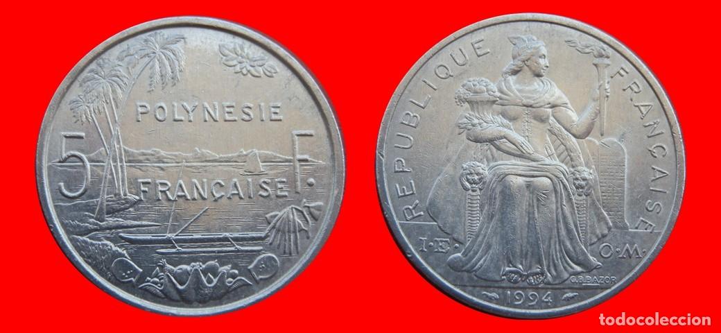 Monedas antiguas de Ocean&iacute;a: 5 FRANCOS 1994 POLINESIA-151546