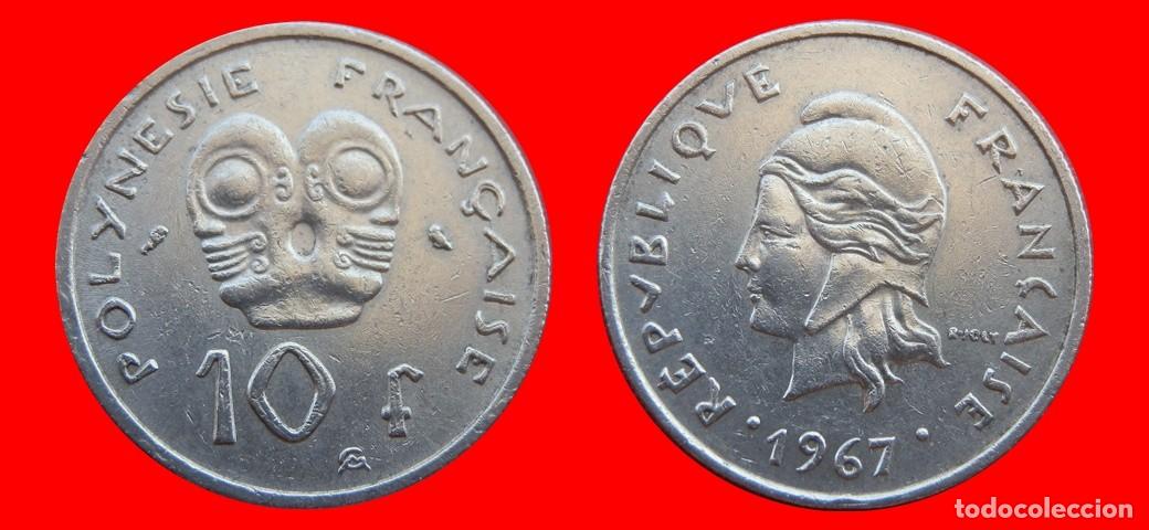 Monedas antiguas de Ocean&iacute;a: 10 FRANCOS 1967 POLINESIA-151547