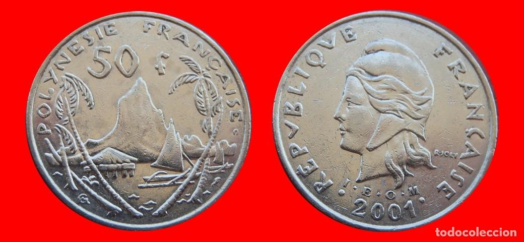 Monedas antiguas de Ocean&iacute;a: 50 FRANCOS 2001 POLINESIA-151555