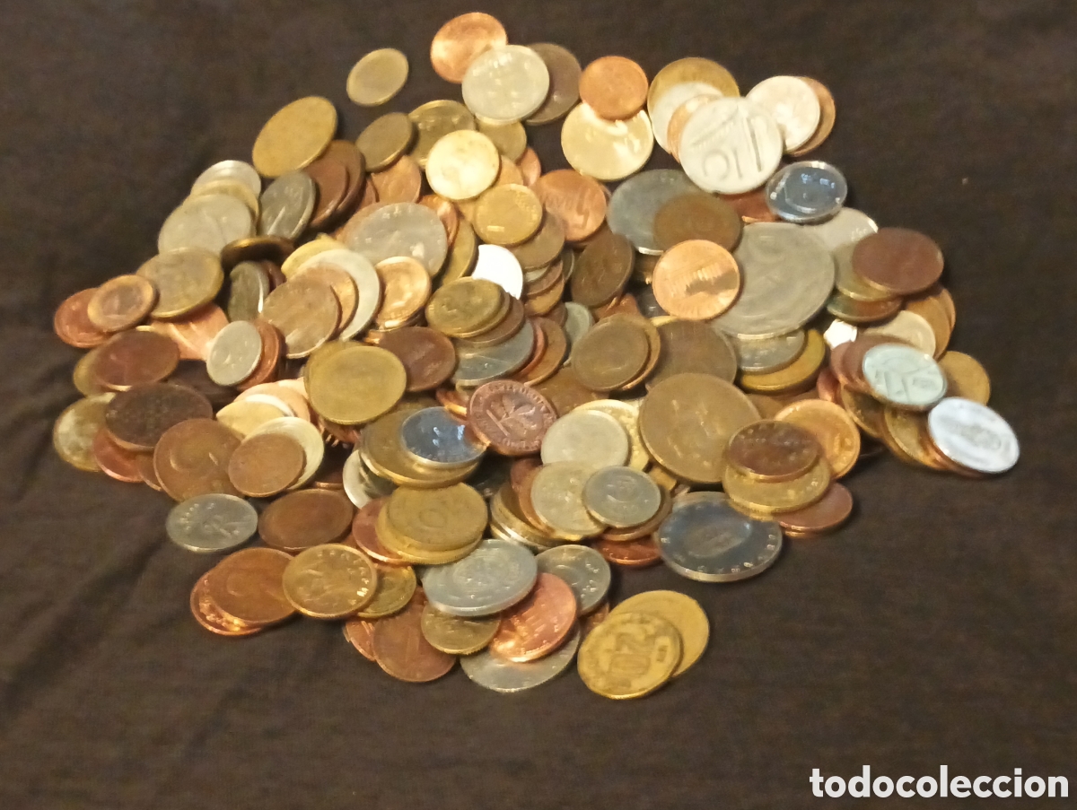 Monedas antiguas de Ocean&iacute;a: Lote 1 kilo monedas del mundo