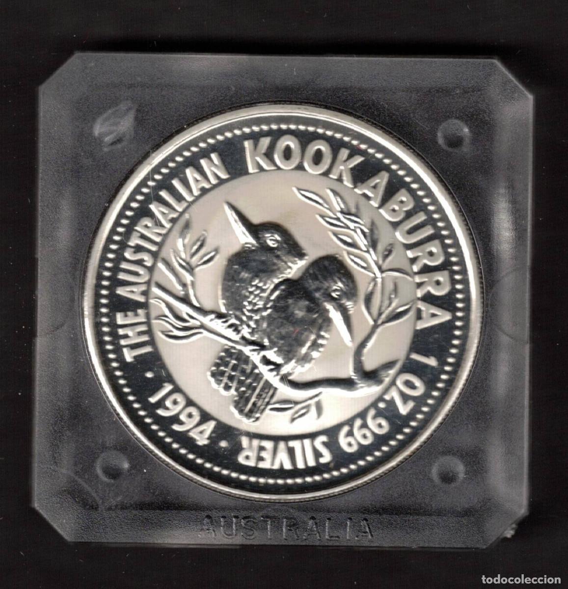 Monedas antiguas de Ocean&iacute;a: MONEDA AUSTRALIA KOOKABURRA ONE DOLLAR 1994 - 1 OZ SILVER
