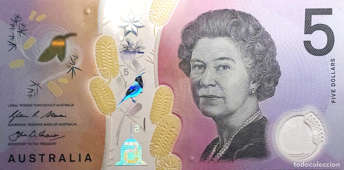 Monedas antiguas de Ocean&iacute;a: BILLETE AUSTRALIA 5 DOLARES SIN CIRCULAR (POLIMERO)
