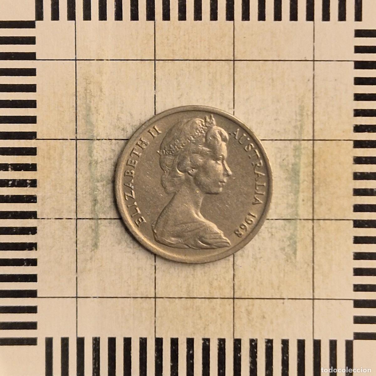 Monedas antiguas de Ocean&iacute;a: 5 CENTS, AUSTRALIA. ISABEL II, 1968. (KM#64).