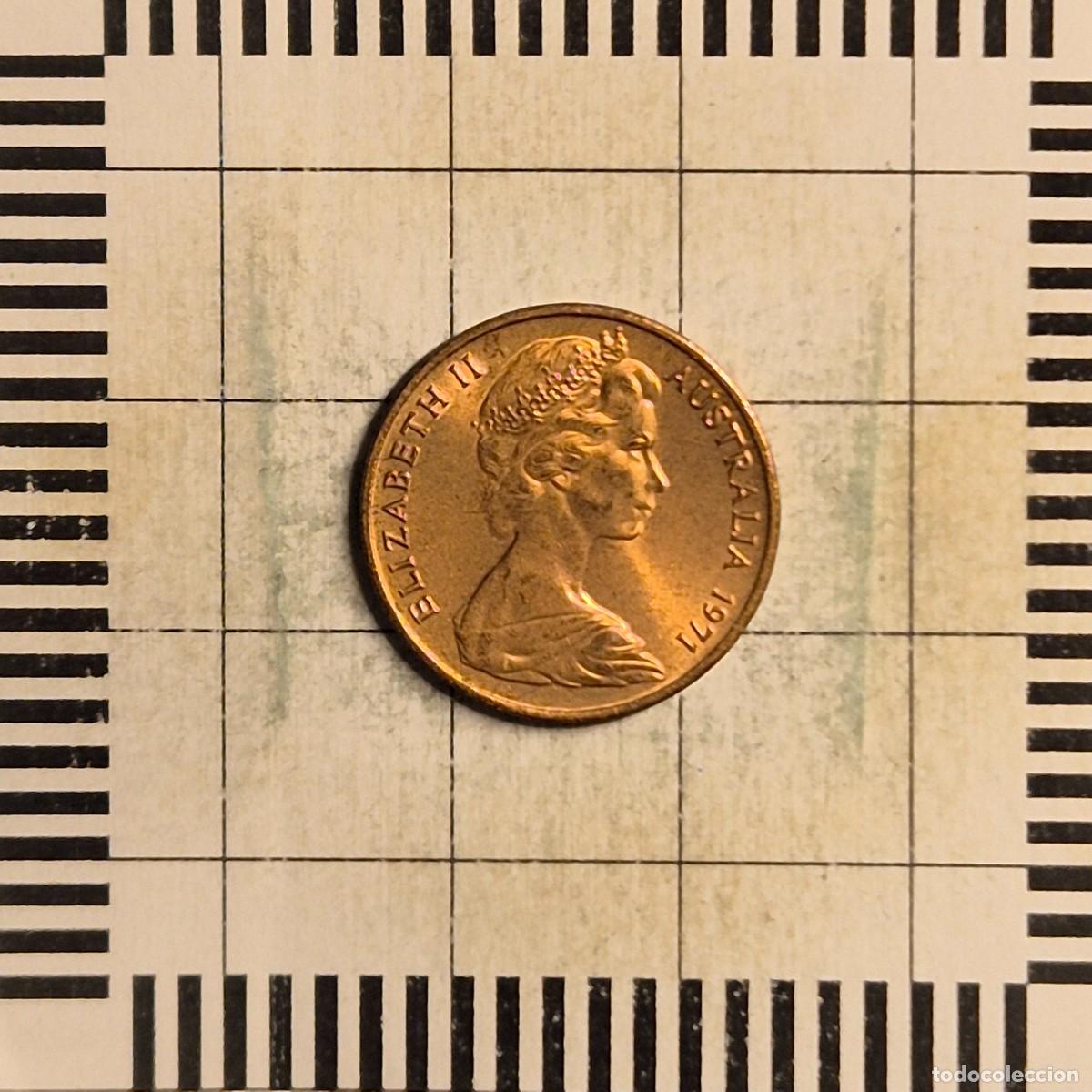 Monedas antiguas de Ocean&iacute;a: 1 CENT, AUSTRALIA. ISABEL II, 1971. (KM#62).