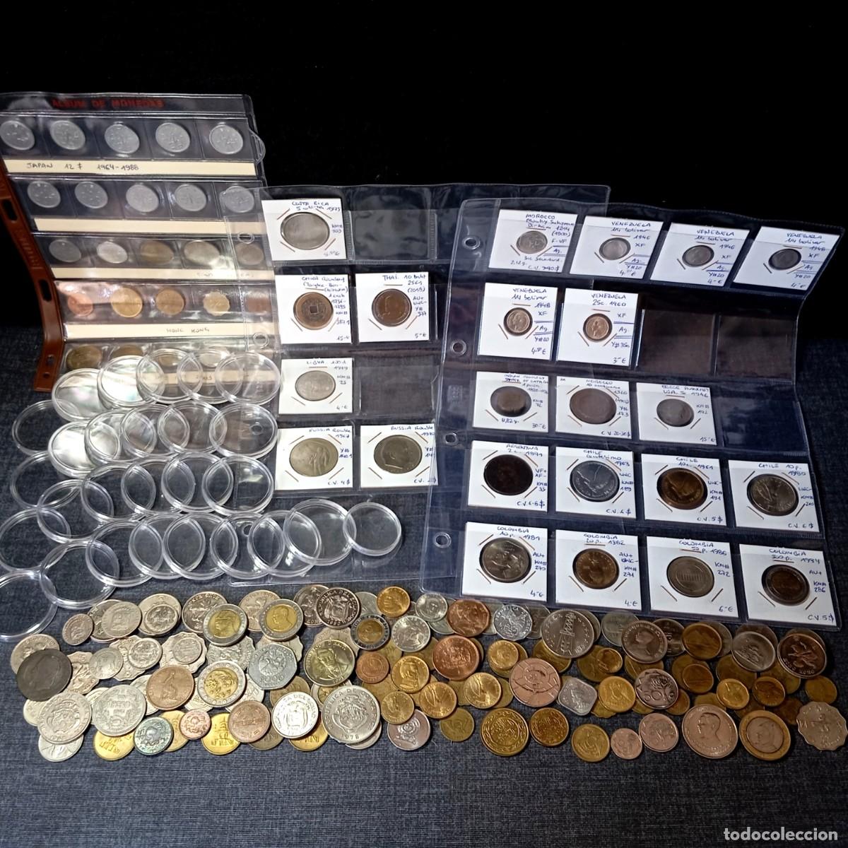 Monedas antiguas de Ocean&iacute;a: ⚜️ Plata (6). Muy comercial lote casi 160 monedas Ocean&iacute;a &Aacute;frica Asia Am&eacute;rica 1140 g Ver descripci&oacute;n