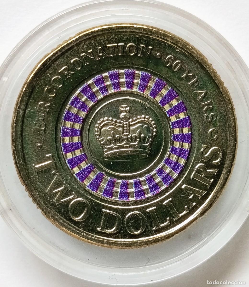 Monedas antiguas de Ocean&iacute;a: AUSTRALIA. LA M&Aacute;S BUSCADA: 2 D&Oacute;LARES 2013. 60 ANIVERSARIO CORONACI&Oacute;N. MUY RARA. ALUM.-BRON. Y COLOR