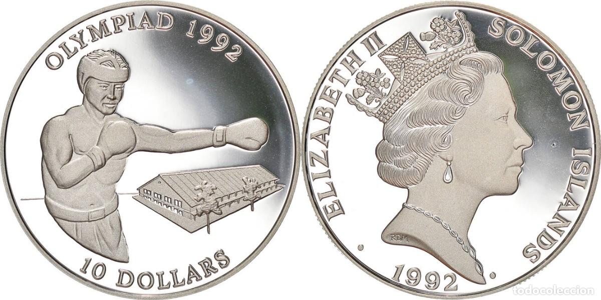 Monedas antiguas de Ocean&iacute;a: SALOMON 10 DOLARES 1992