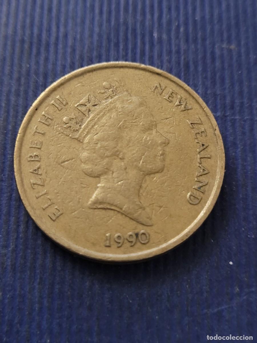 Monedas antiguas de Ocean&iacute;a: Moneda 2 d&oacute;lares 1990 Nueva Zelanda