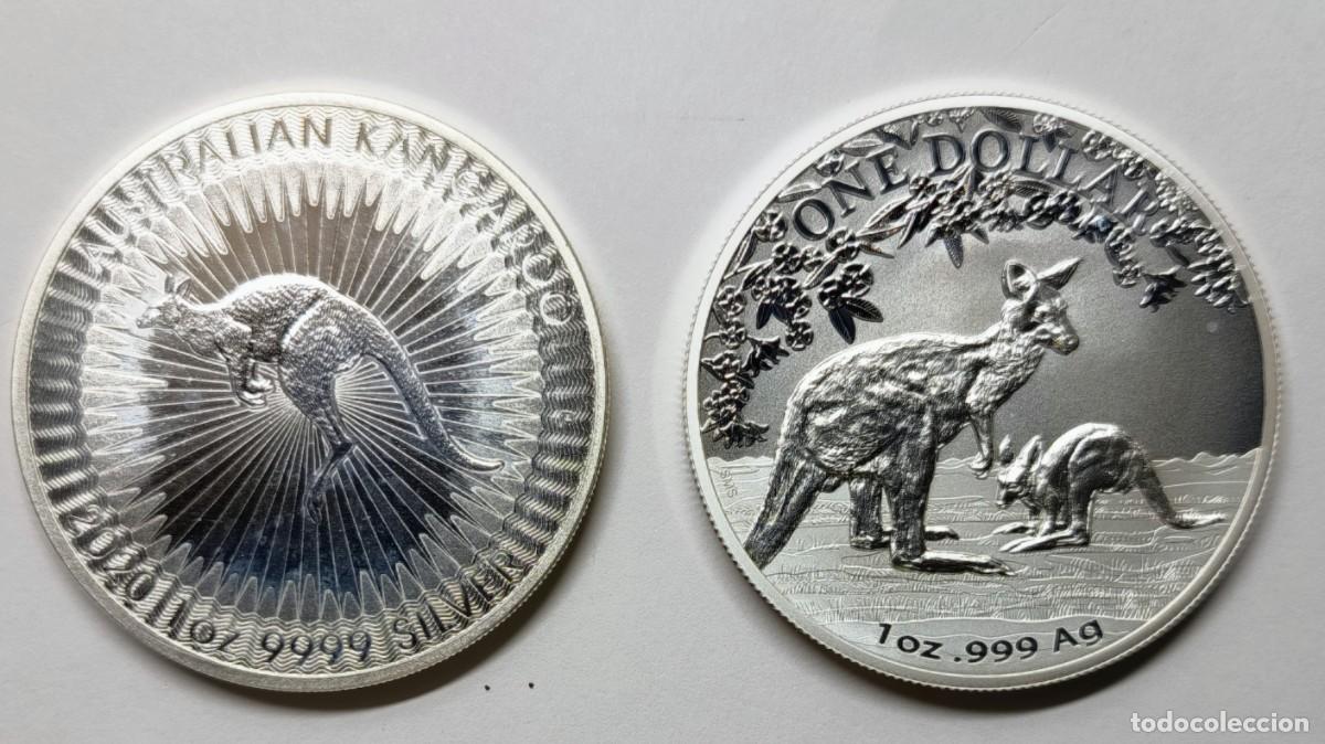 Monedas antiguas de Ocean&iacute;a: AUSTRALIA. 2 MONEDAS DE PLATA (0,999) DE LA SERIE CANGURO (9) 2017 Y 2020