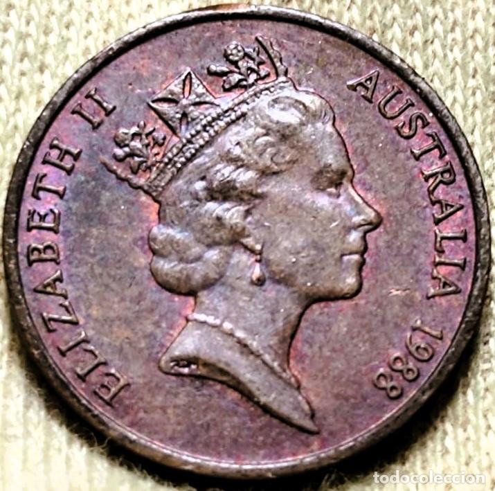 Old Coins of Oceania: Australia 1 Cents 1988 Sin Circular (SC) Bronce Lote 2439