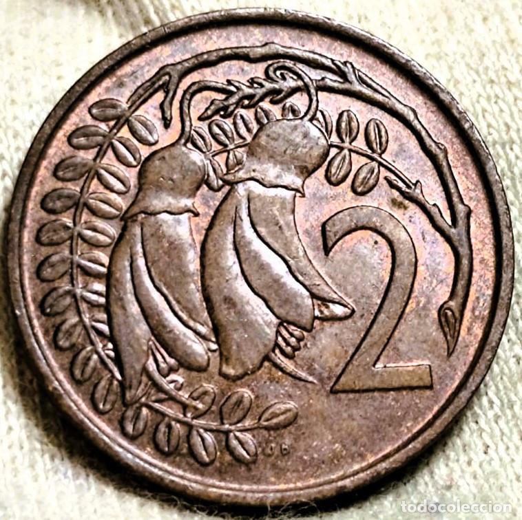 Alte M&uuml;nzen aus Ozeanien: Nueva Zelanda 2 Cents 1977 Sin Circular (SC-) Lote 2425