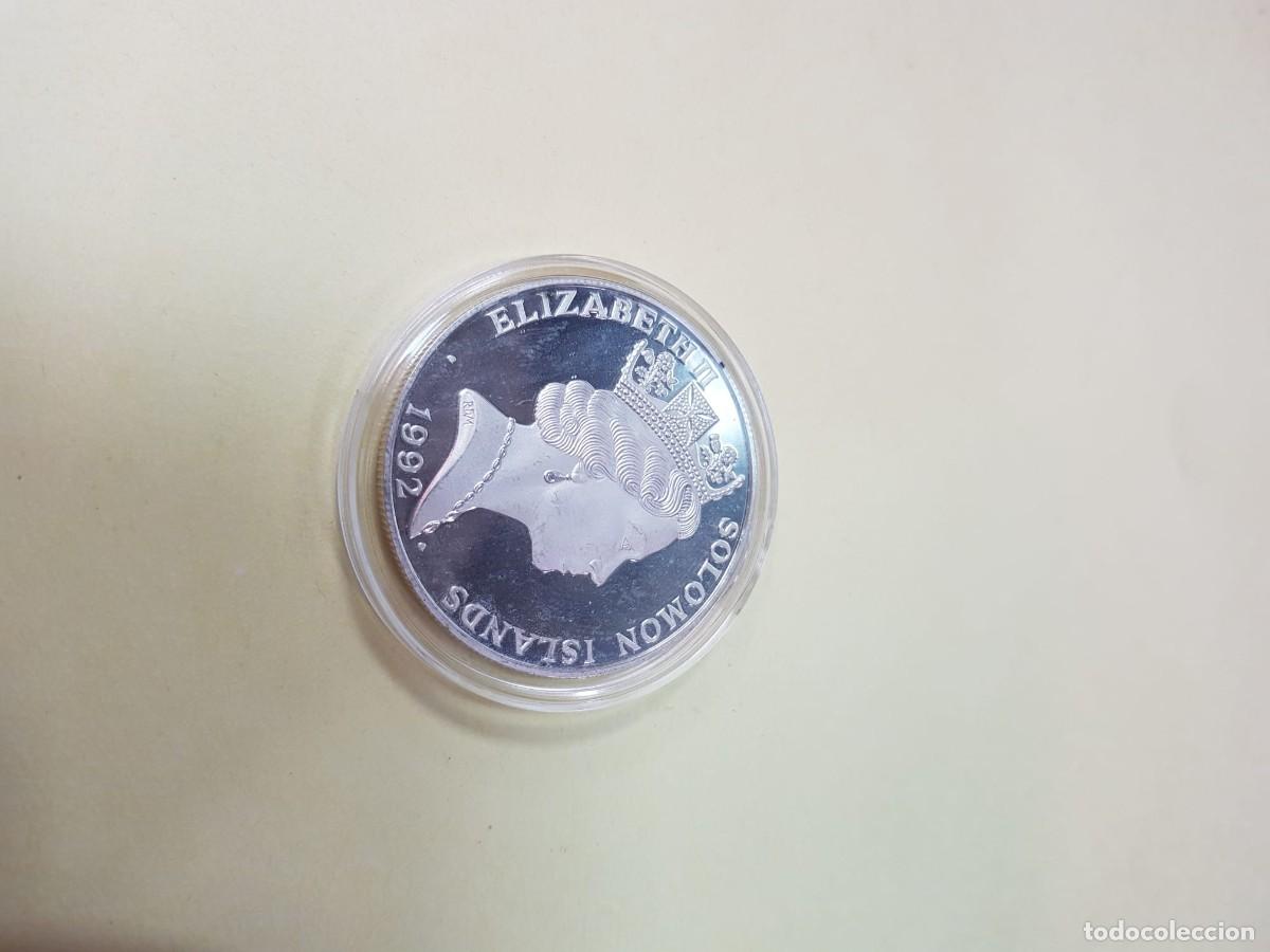 Monedas antiguas de Ocean&iacute;a: ISLAS SALOMON-10 DOLARES-1992- 1 ONZA