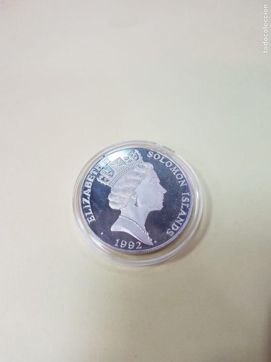 Monedas antiguas de Ocean&iacute;a: ISLAS SALOMON-10 DOLARES-1992- 1 ONZA