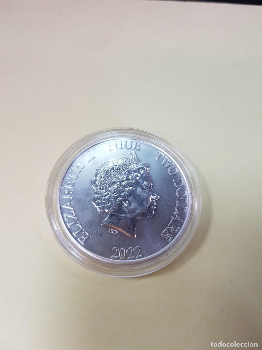 Monedas antiguas de Ocean&iacute;a: NIUE- 2 DOLARES-2022- 1 ONZA- PLATA 0.999
