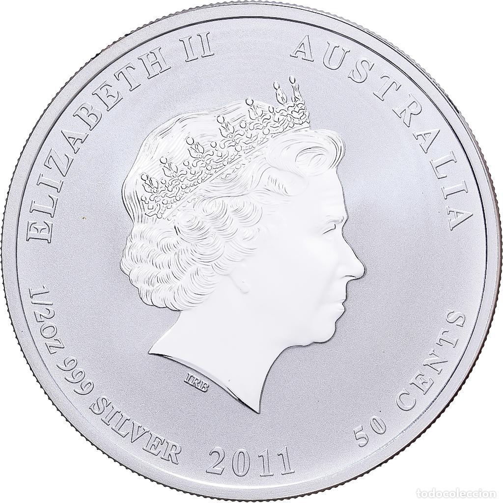 Monedas antiguas de Ocean&iacute;a: [#1214544] Australia, 50 Cents, Year of the Rabbit, 2011, 1/2 Oz, Plata, FDC