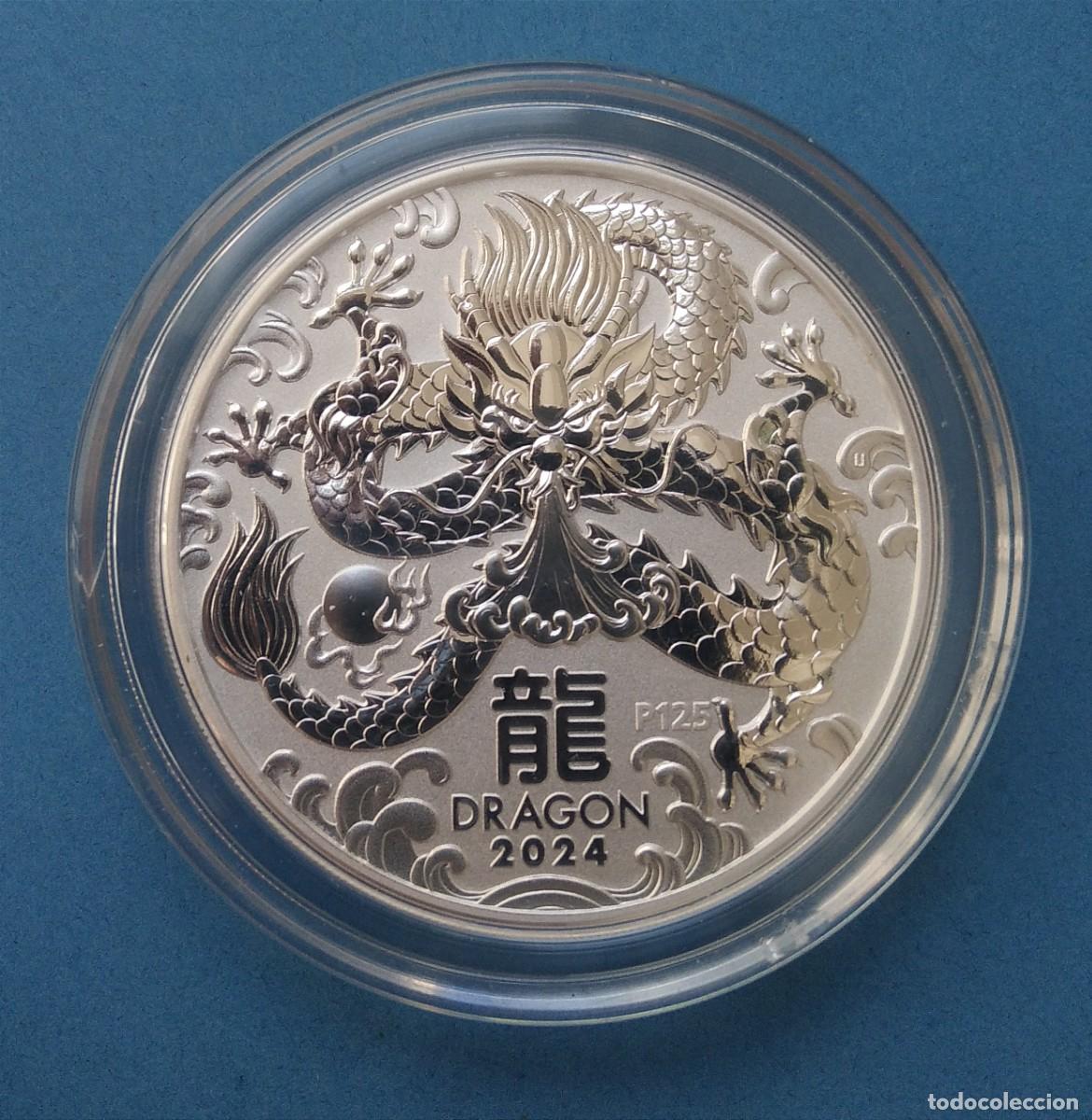 Monedas antiguas de Ocean&iacute;a: 2 ONZAS PLATA DRAGON LUNAR 2024 AUSTRALIA SC