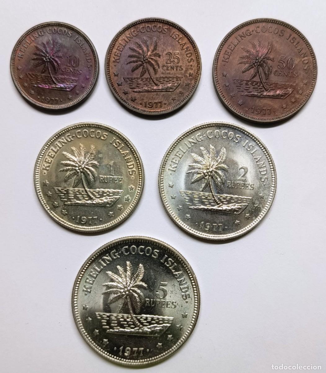 Monedas antiguas de Ocean&iacute;a: AUSTRALIA. KEELING COCOS ISLANDS. 6 MONEDAS DE 1977. MUY RARAS!!!!!!!!