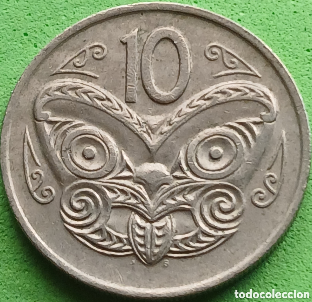Monedas antiguas de Ocean&iacute;a: Nueva Zelanda 10 cents 1977 km#41