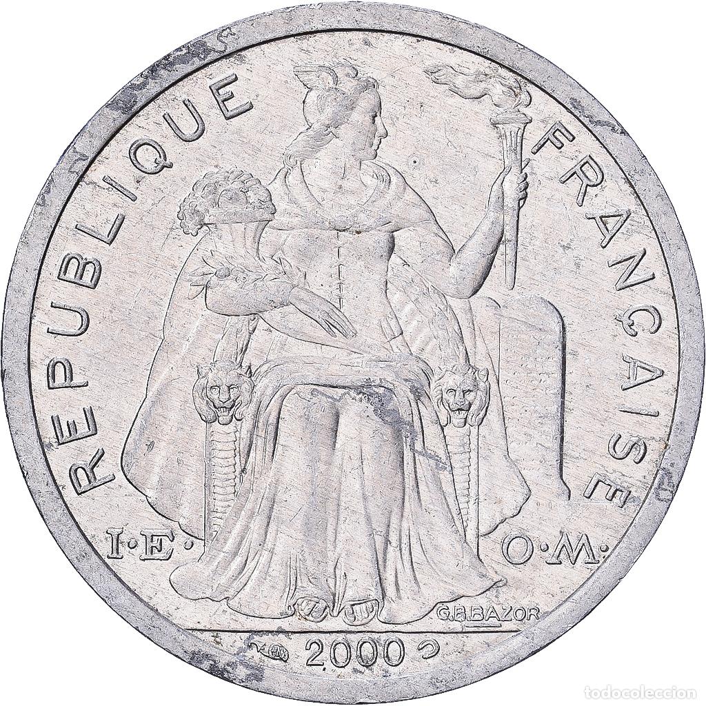 Monedas antiguas de Ocean&iacute;a: [#1513555] Polinesia francesa, 2 Francs, 2000, Paris, Aluminio, MBC, Lecompte:38, KM:10