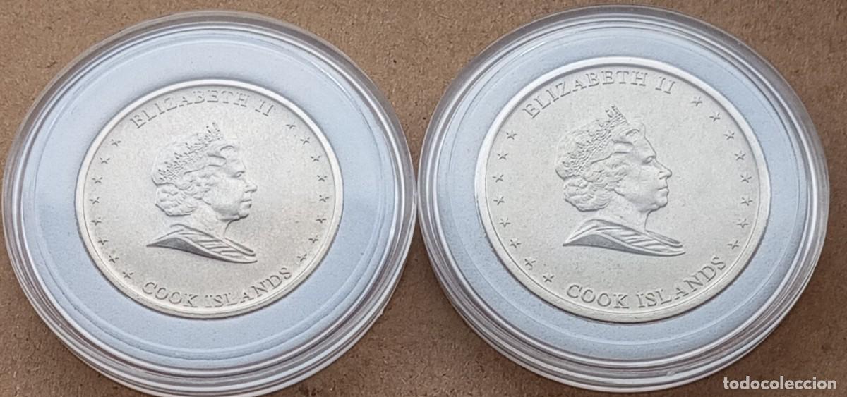 Alte M&uuml;nzen aus Ozeanien: LOTE 229 2 MONEDAS DE LAS ISLAS COOK (SIN CIRCULAR)