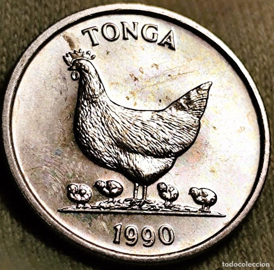 Alte M&uuml;nzen aus Ozeanien: Tonga &ndash; 5 Seneti 1990 &ndash; Sin Circular menos (SC‑) Lote 2600