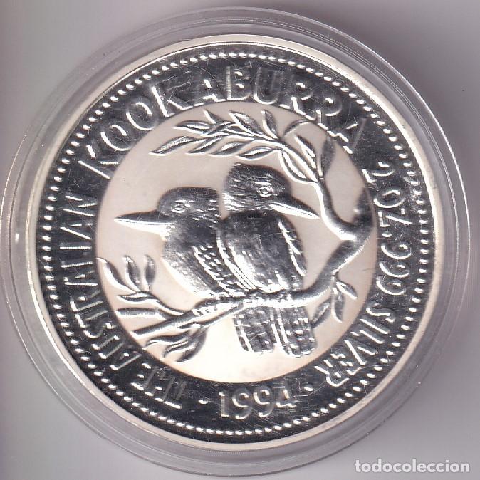 Monnaies anciennes d'Oc&eacute;anie: MONEDA DE PLATA DE AUSTRALIA DE 2 DOLLARS DEL A&Ntilde;O 1994 KOOKABURRA - 2 ONZAS PLATA 999