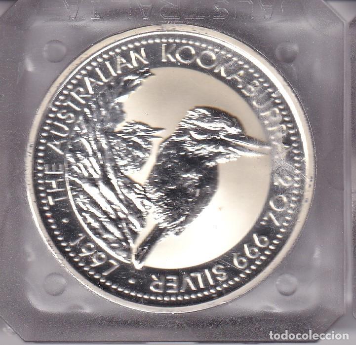 Old Coins of Oceania: MONEDA DE PLATA DE AUSTRALIA DE 2 DOLLARS DEL A&Ntilde;O 1997 KOOKABURRA - 2 ONZAS PLATA 999