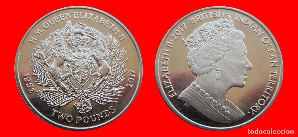 Monedas antiguas de Ocean&iacute;a: 2 LIBRAS POUNDS 2017 SIN CIRCULAR TERRITORIO BRITANICO DEL OCEANO INDICO-9211SC