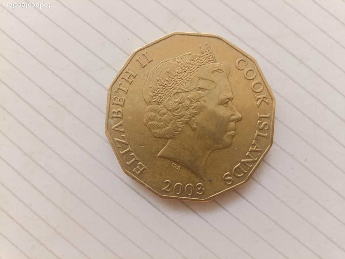 Monedas antiguas de Ocean&iacute;a: Islas Cook 5 dolares 2003 - Foto 2