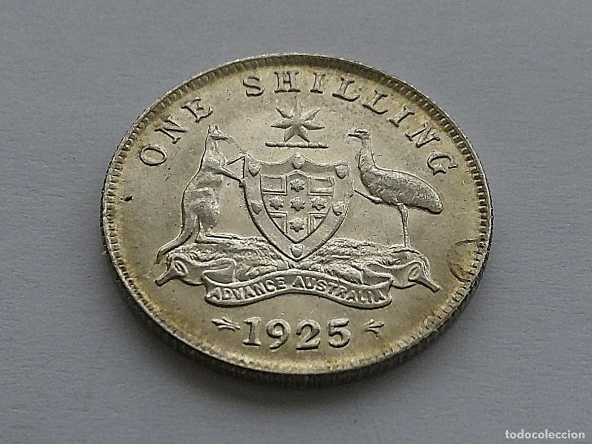 Monedas antiguas de Ocean&iacute;a: Australia chel&iacute;n de plata 1925 36ea28 - Foto 5