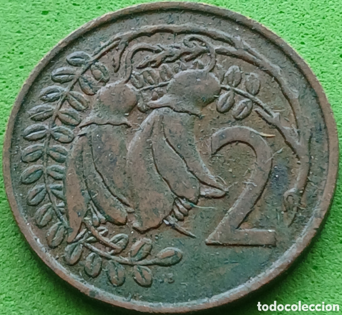 Monedas antiguas de Ocean&iacute;a: Nueva Zelanda 2 cents 1967 km#32 con fecha