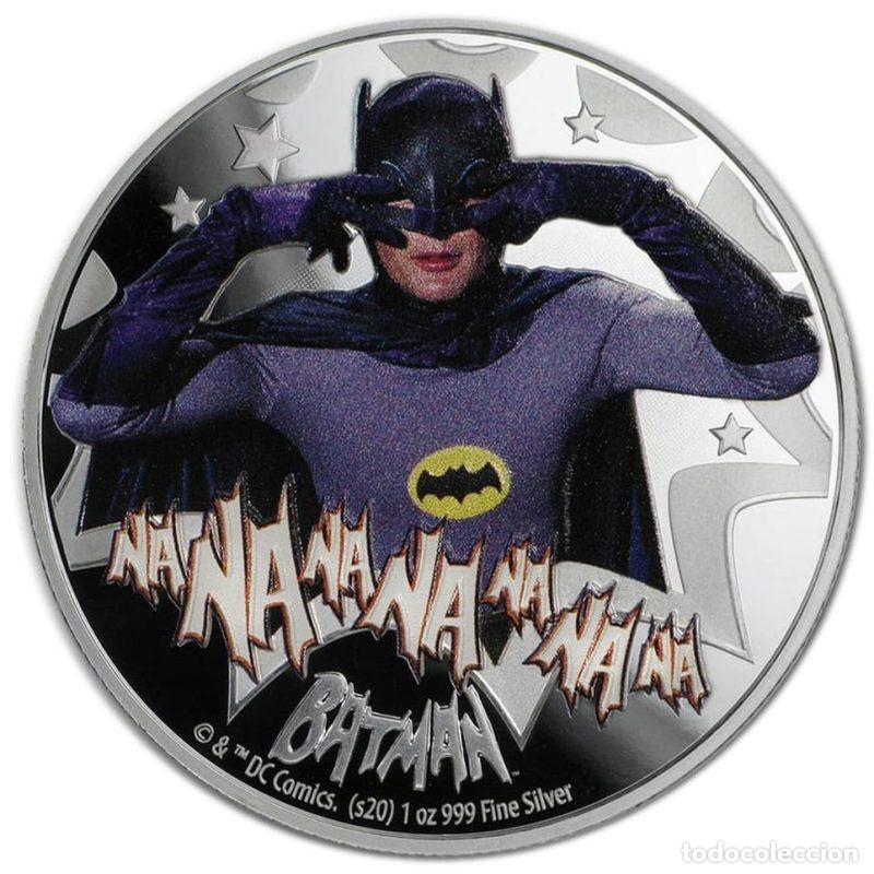 Monedas antiguas de Ocean&iacute;a: NIUE ISLAND 2$ ONZA DE PLATA 2020 SILVER OZ BATMAN&acute;66 CON CAJA