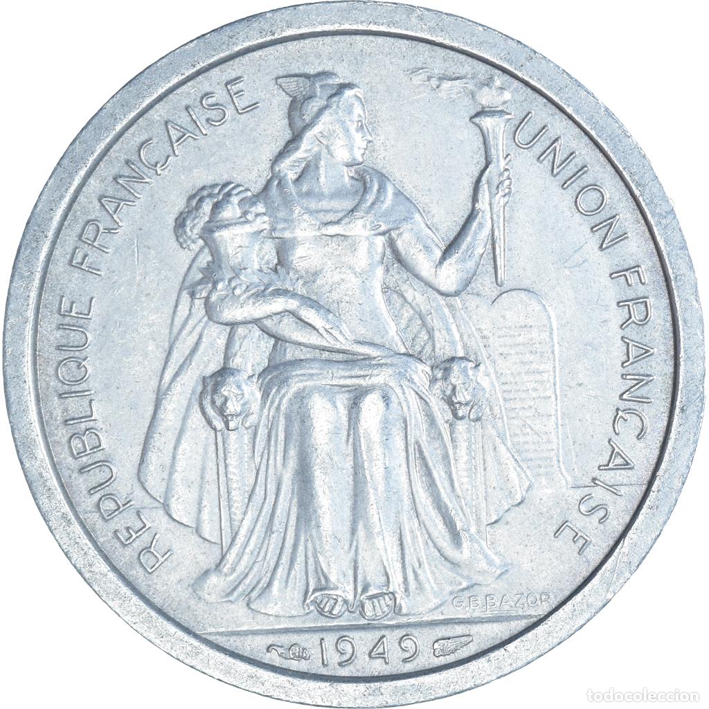 Monedas antiguas de Ocean&iacute;a: [#1457887] Moneda, Nueva Caledonia, 2 Francs, 1949