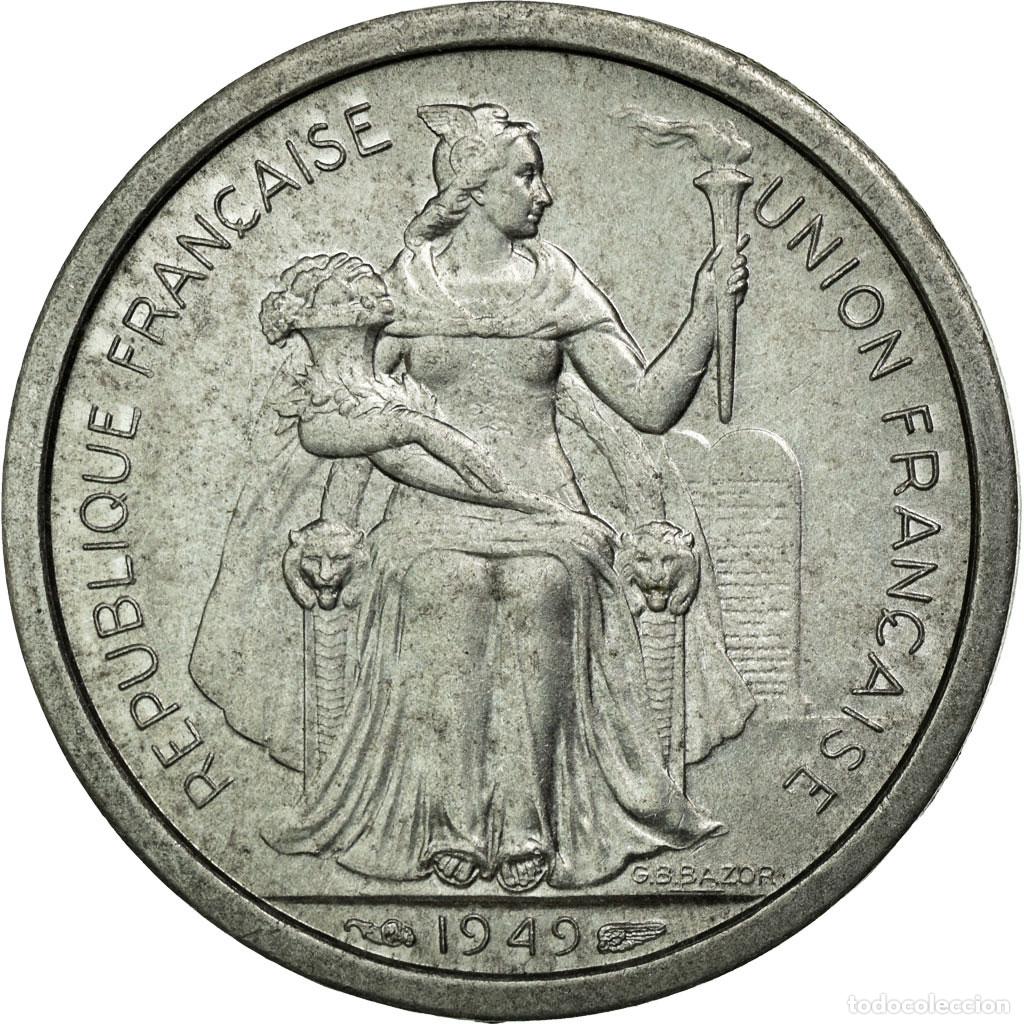 Monedas antiguas de Ocean&iacute;a: [#681350] Moneda, Nueva Caledonia, Franc, 1949, Paris, MBC, Aluminio, KM:2