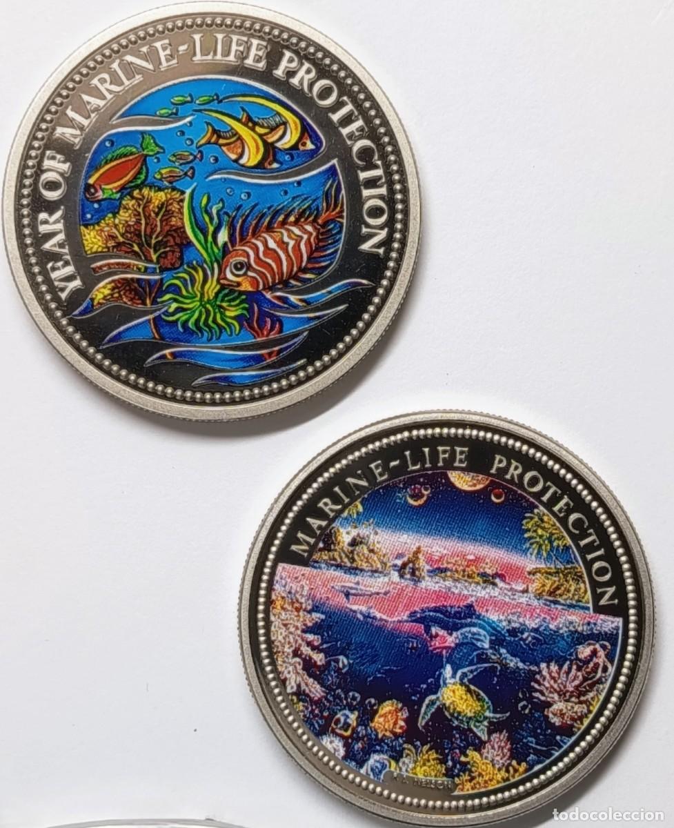 Monedas antiguas de Ocean&iacute;a: REP&Uacute;BLICA DE PALAU (1). 4 MONEDAS DE 1$. 1992, 1993 Y 1994