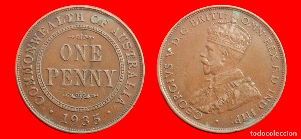Monedas antiguas de Ocean&iacute;a: 1 PENIQUE PENNY 1935 AUSTRALIA-153037