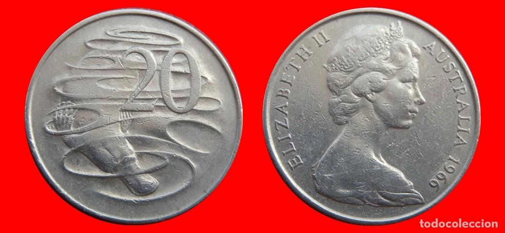 Monedas antiguas de Ocean&iacute;a: 20 CENTAVOS 1966 AUSTRALIA-153055