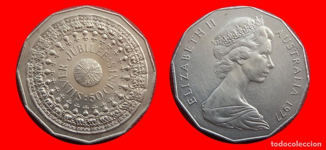 Monedas antiguas de Ocean&iacute;a: 50 CENTAVOS 1977 AUSTRALIA-153064