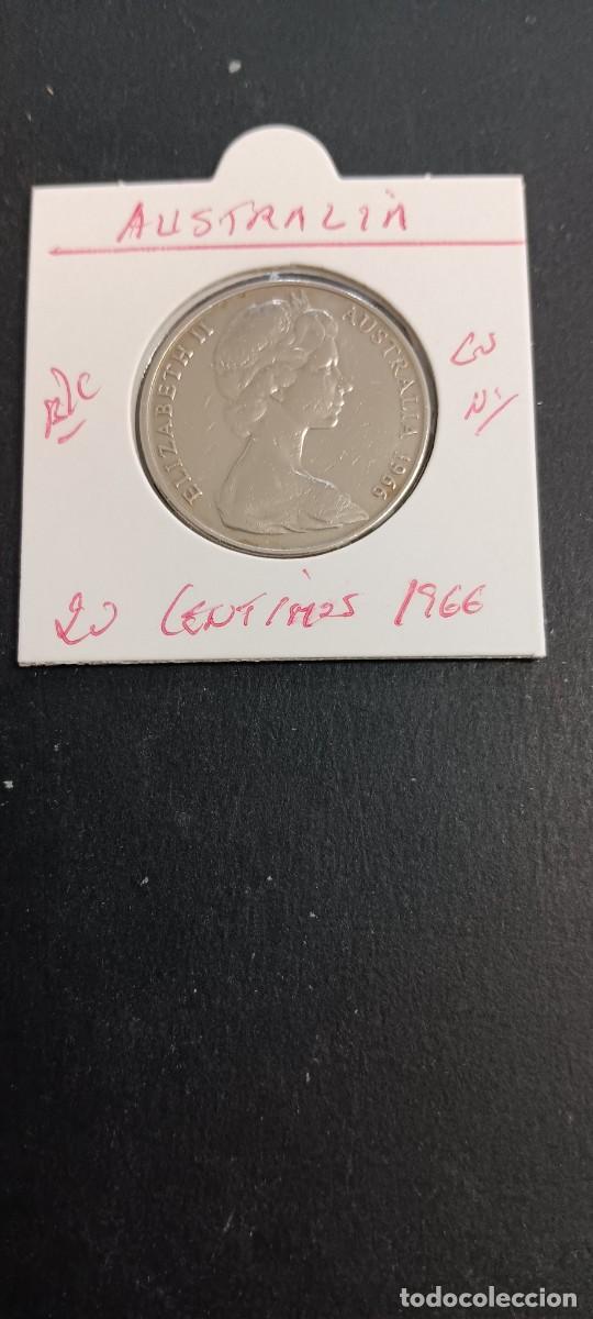 Monedas antiguas de Ocean&iacute;a: AUSTRALIA 20 CENTIMOS 1966 BC KM=66 (CUPRONIQUEL)