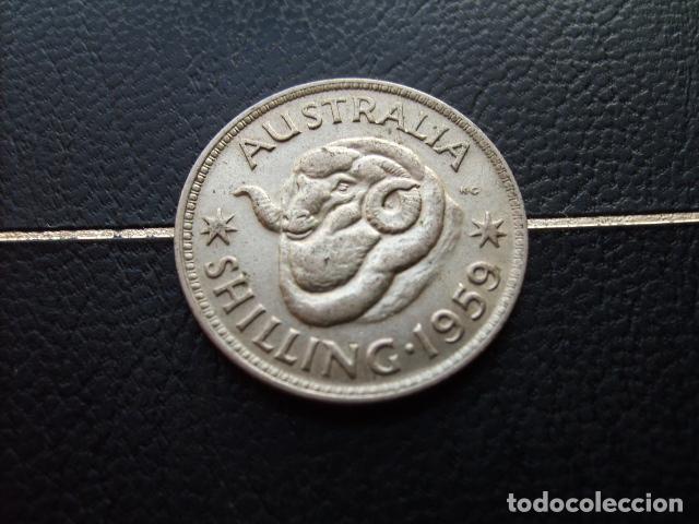 Monedas antiguas de Ocean&iacute;a: AUSTRALIA 1 SHILLING 1959 PLATA