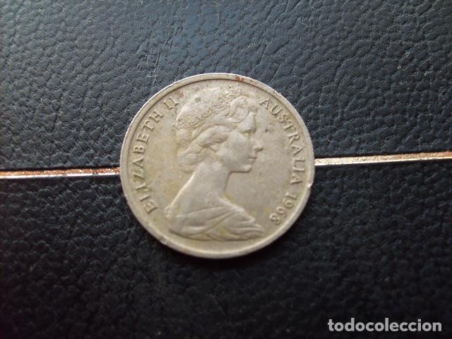 Monedas antiguas de Ocean&iacute;a: AUSTRALIA 5 CENTS 1968