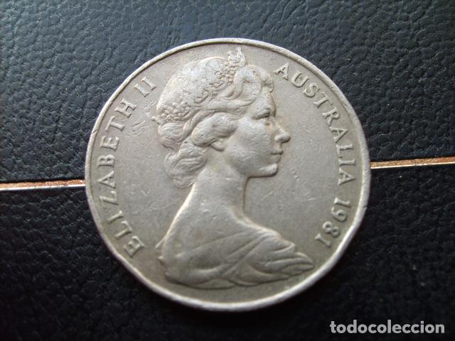 Monedas antiguas de Ocean&iacute;a: AUSTRALIA 20 CENTS 1981